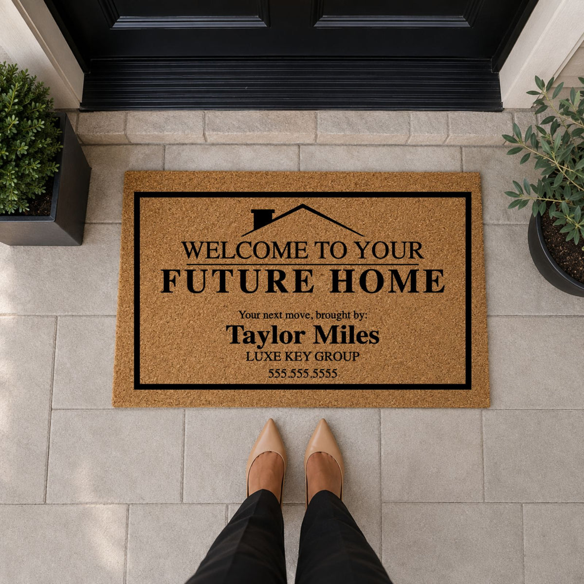 Personalized Realtor Doormat – Welcome to Your Future Home