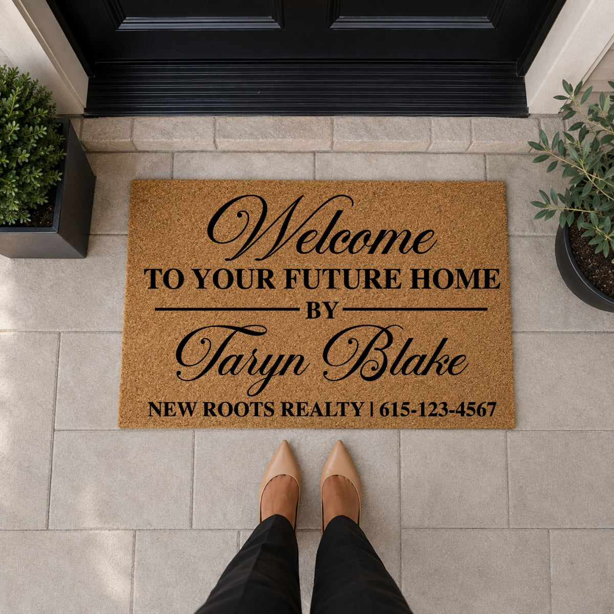 Personalized Realtor Open House Doormat